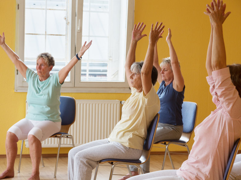 senior-friendly exercise chair yoga